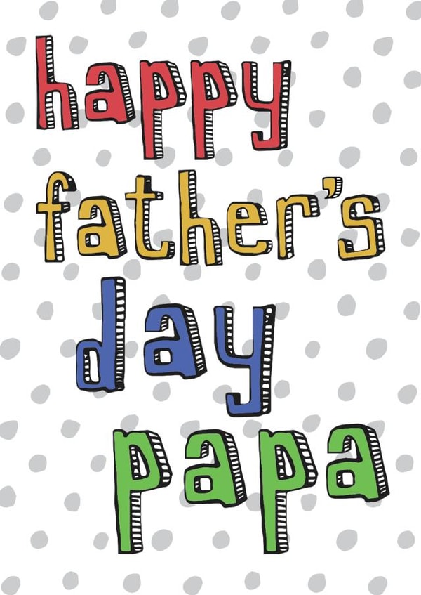 Happy Father's Day Papa simple card created by Becka Griffin