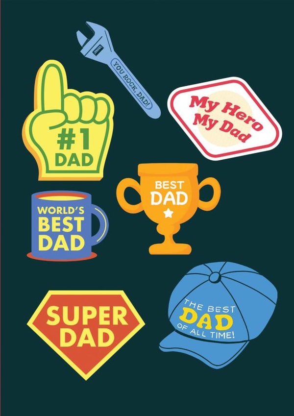 Fathers day badge card created by Jessica Morgan-Helliwell