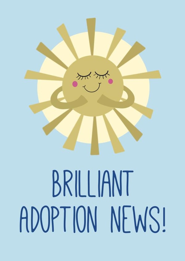 Cute Adoption Card - Brilliant Adoption News - Sunshine created by Pen & Pickle