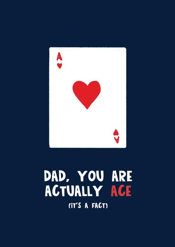Cute Father's Day Card - Ace of Hearts created by Lucy Maggie Designs