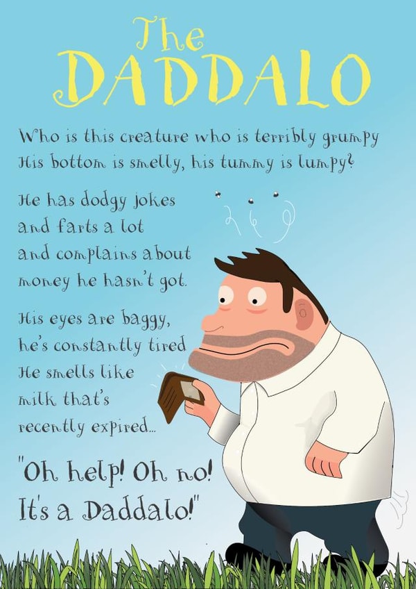 Funny Father's Day Card - From The Kids - Gruffalo / Daddalo created by Pottsy Prints