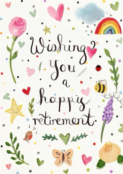 Nature retirement card card