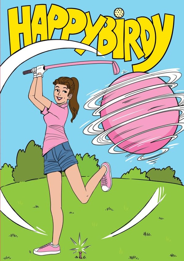 Fun Birthday Card - For Her - Golf Lover created by Jimmy Messer
