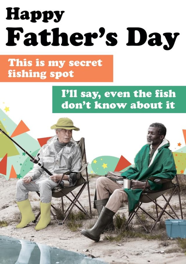 Funny Father's Day Fishing Card - Secret Fishing Spot created by Quitting Hollywood