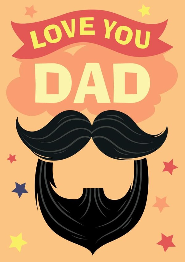 Happy Father's Day Beardy Dad created by Liverpool Card Studio