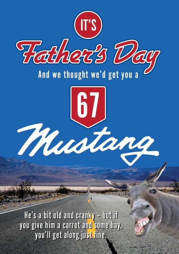 Dad gets a Mustang for Father's Day created by Liverpool Card Studio