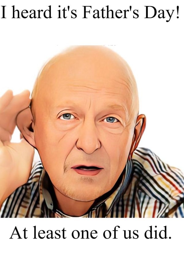 Funny and cheeky father's day card for dad make fun of their age! created by Cardagain