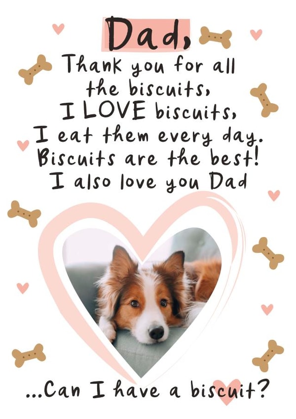 Cute Fathers Day Photo Card - From The Dog created by Heather Alstead Design LTD