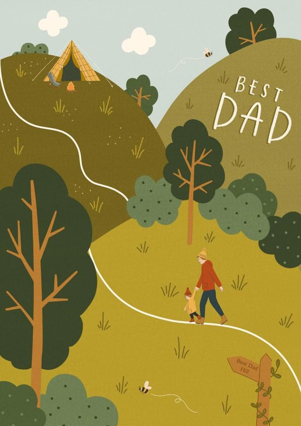 Best Dad Father's Day Card - Camping and Adventures with Dad created by Abbie Imagine
