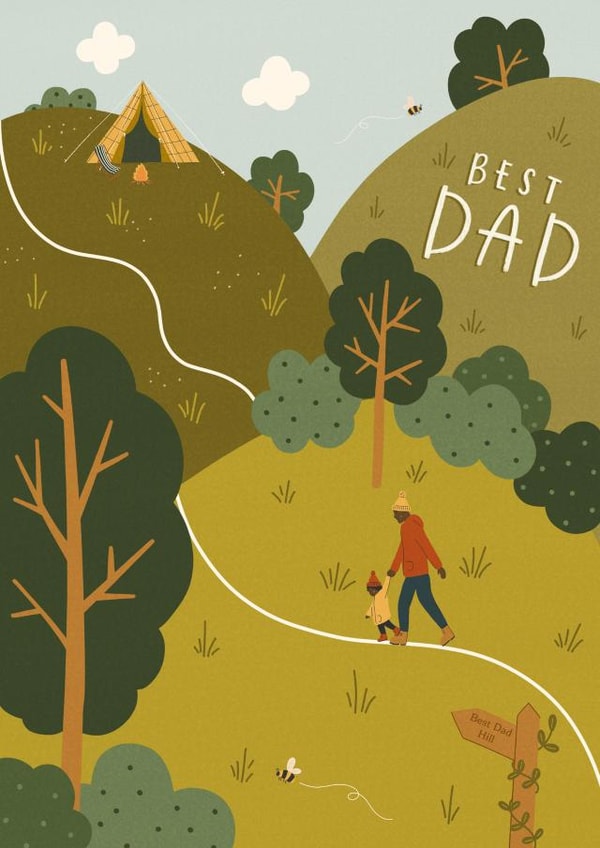 Best Dad Father's Day Card - Toddler Dad Card - Adventures with Dad created by Abbie Imagine