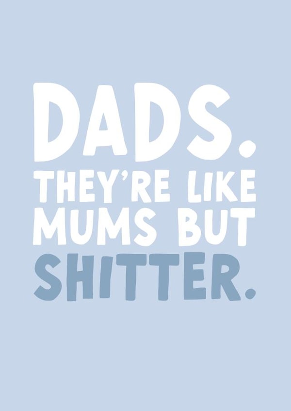 Funny Fathers Day Card - Second Best Parent created by Forever Blessed