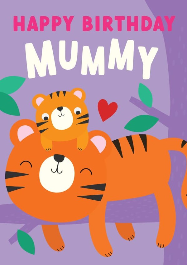 Cute Birthday Card - For Mummy - From Your Little Cub created by Christine Gore