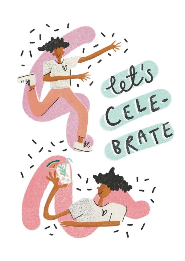 Classic Birthday/Congratulations Card - Let's Celebrate created by Nicola Scott