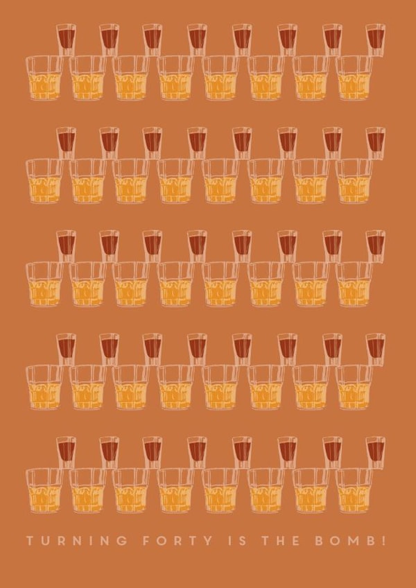 Classic 40th birthday card for the jagerbomb lover! created by @doublepea_designs