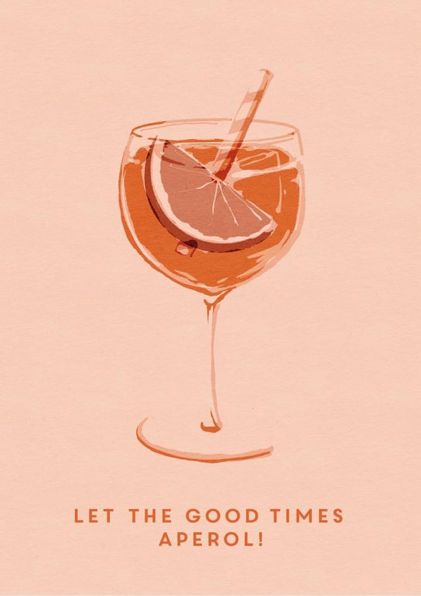 Pretty Aperol Spritz Card created by @doublepea_designs