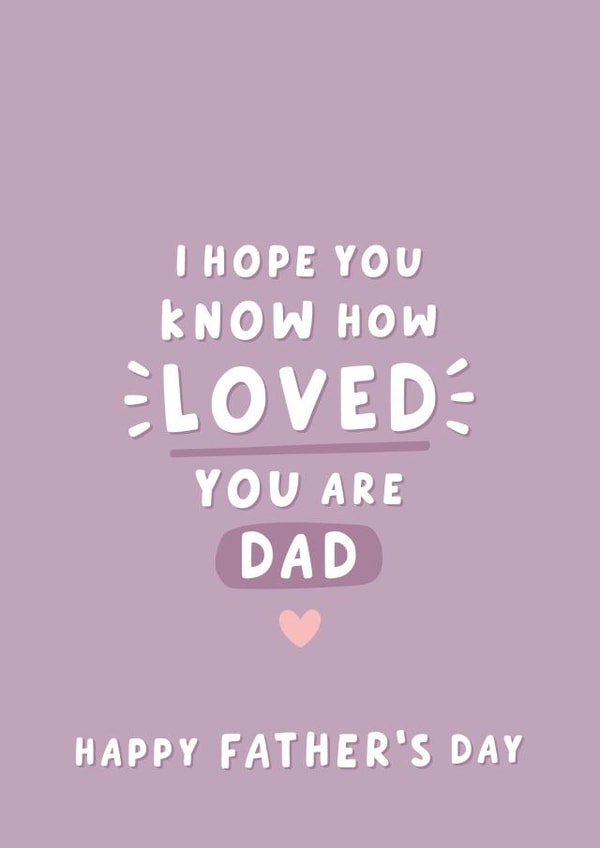 Loved Dad Father's Day Card created by Fliss Muir