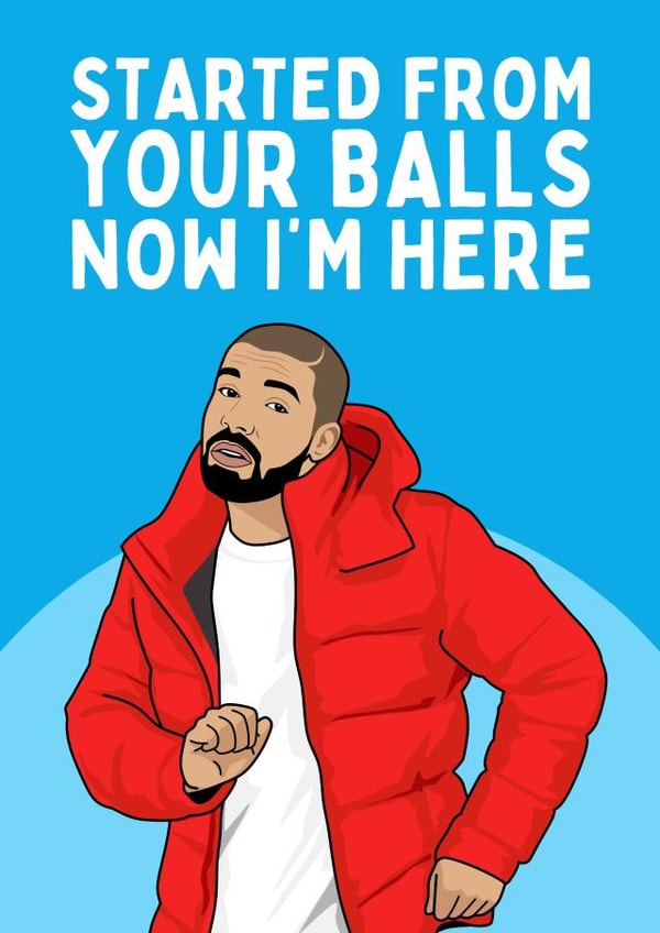 Funny Father's Day Card - Drake Meme created by Sundiva Designs