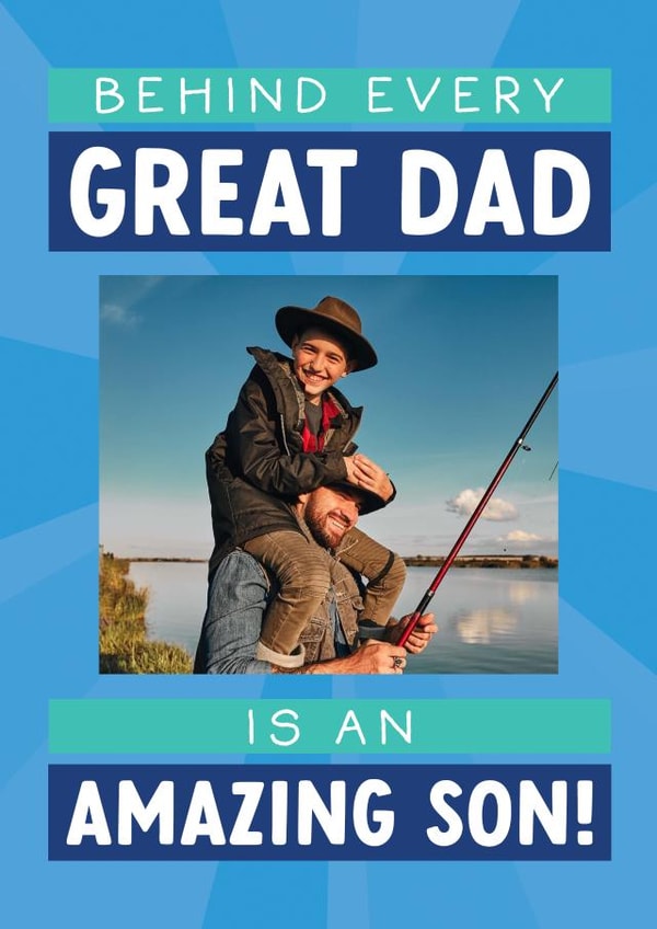 Funny Banter Personalised Father's Day Photo Card From Son created by The Cake Thief