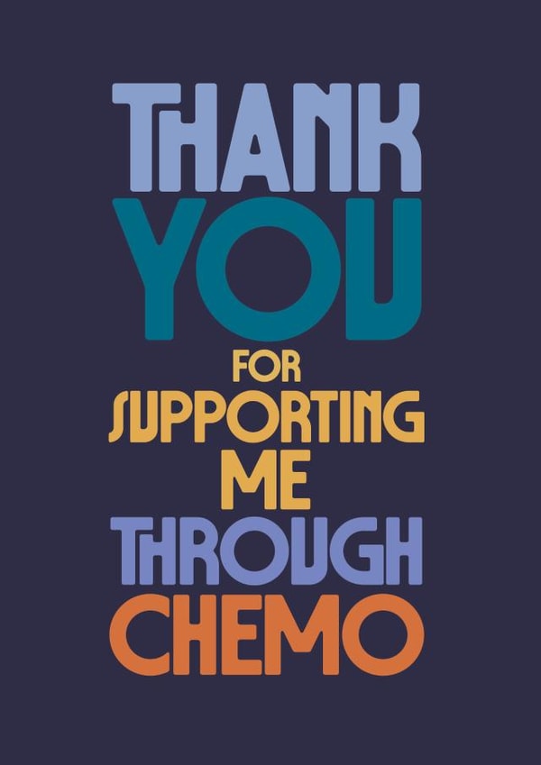 Unisex Thank You Card - Support through chemo created by Rebecca Prinn