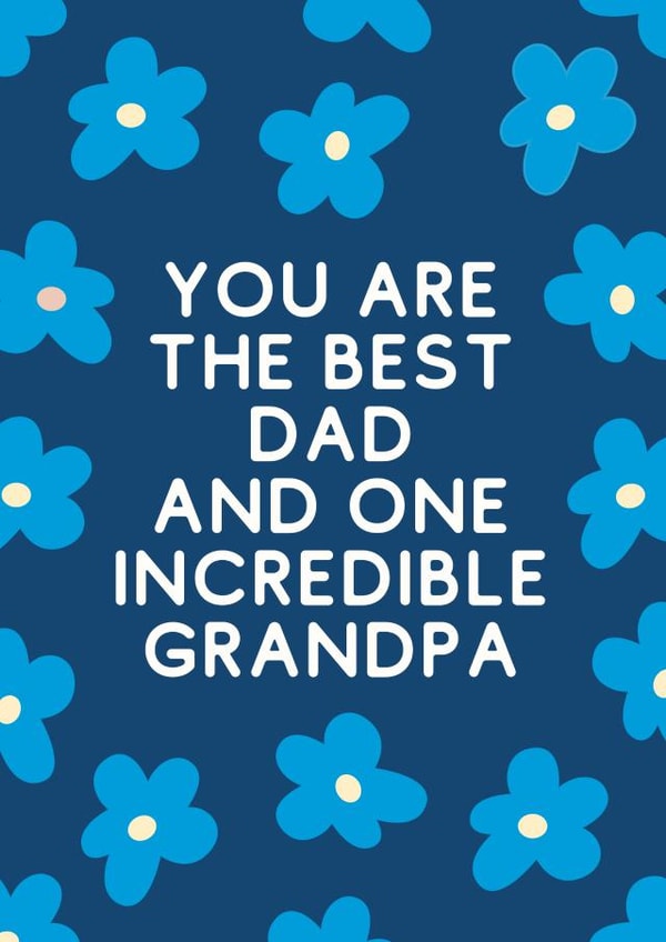 Cute Father's Day Card - Incredible Grandpa created by Sundiva Designs