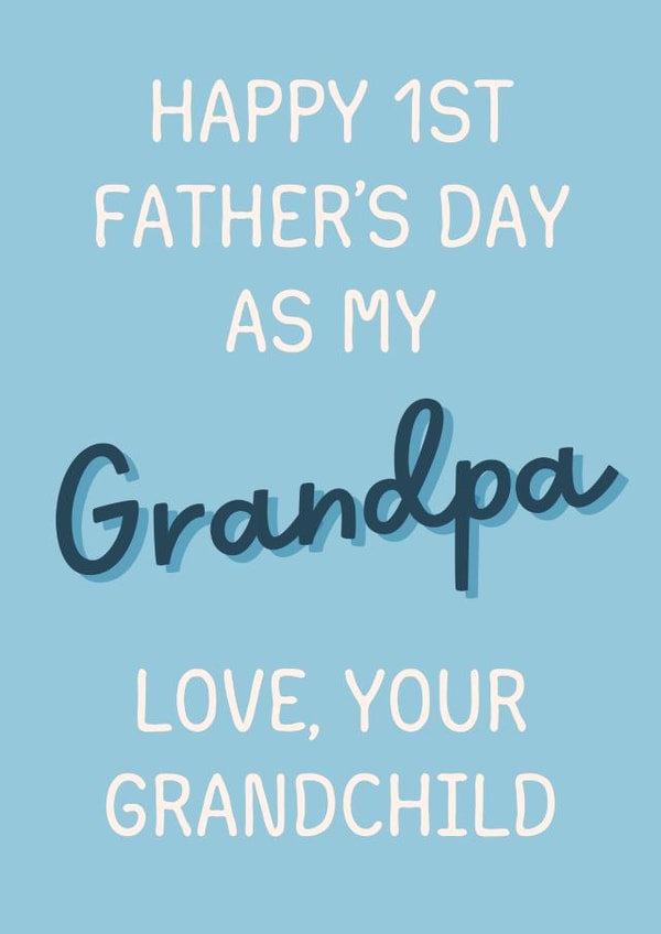 Cute Father's Day Card - For Grandpa - 1st Father's Day created by Sundiva Designs
