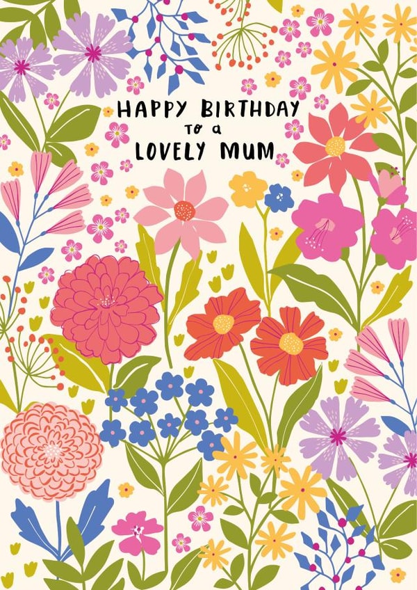 Pretty Floral Botanical Birthday Card - For Mum created by Nina Raby - Jones