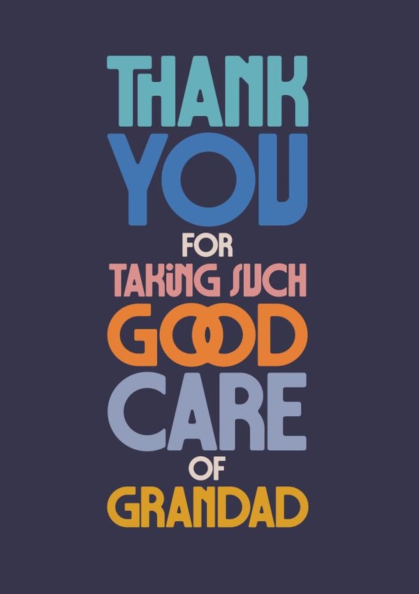 Classic Thank You Card - Taking Care of Grandad created by Rebecca Prinn