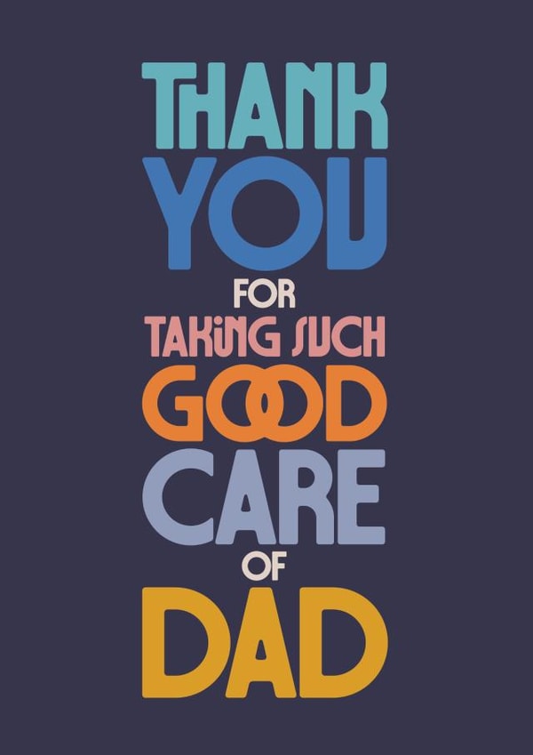 Classic Thank You Card - Taking Care of Dad created by Rebecca Prinn