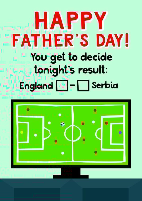 Fun Father's Day Card - England Euros - Who Wins created by Paper Plane