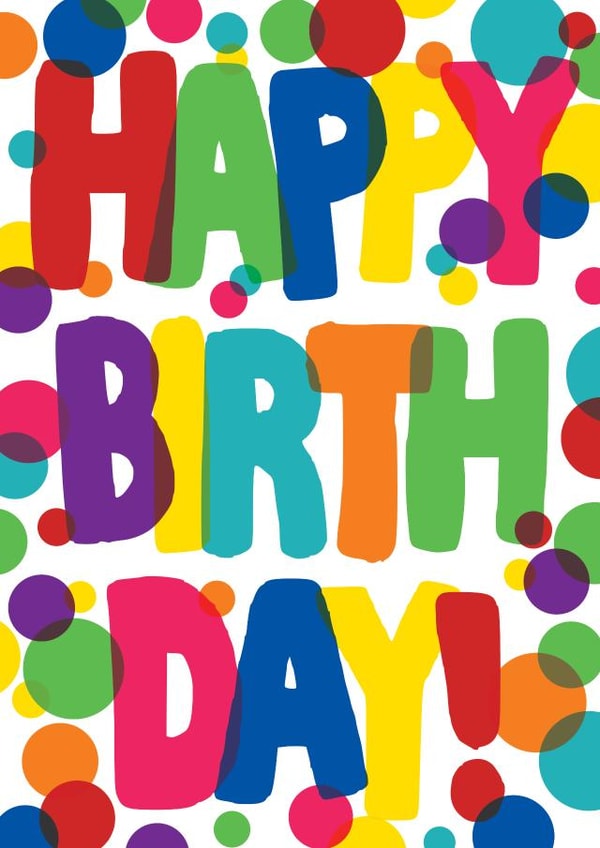 Classic Birthday Card - Rainbow Confetti created by Woah there Pickle