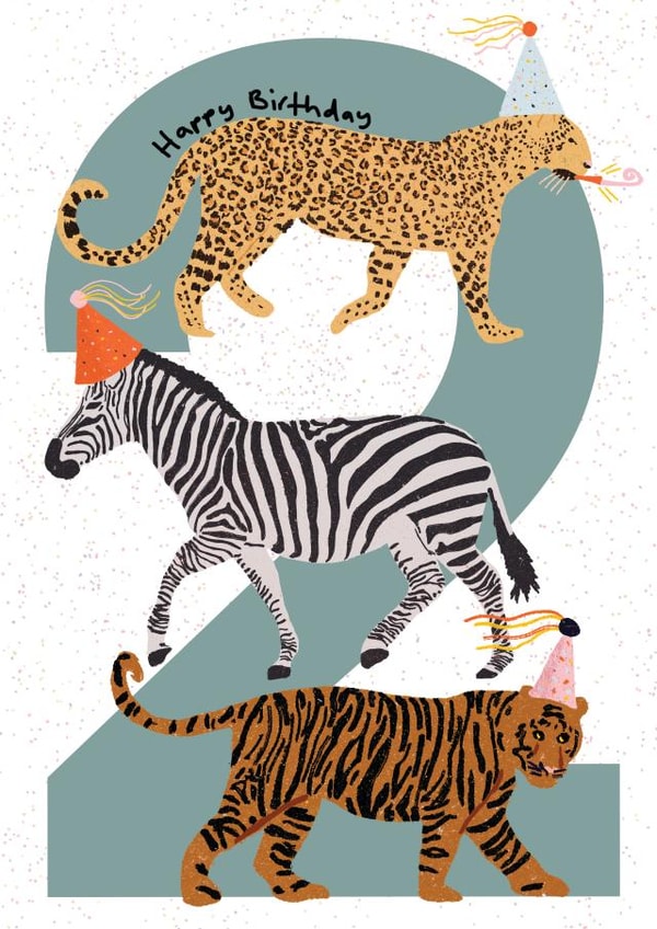 Party Animals Second Birthday Card created by Sweetlove Press