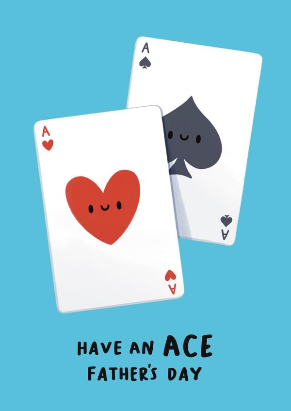 Cute Father's Day Card - Ace - Playing Cards created by Sophie Kent Illustration