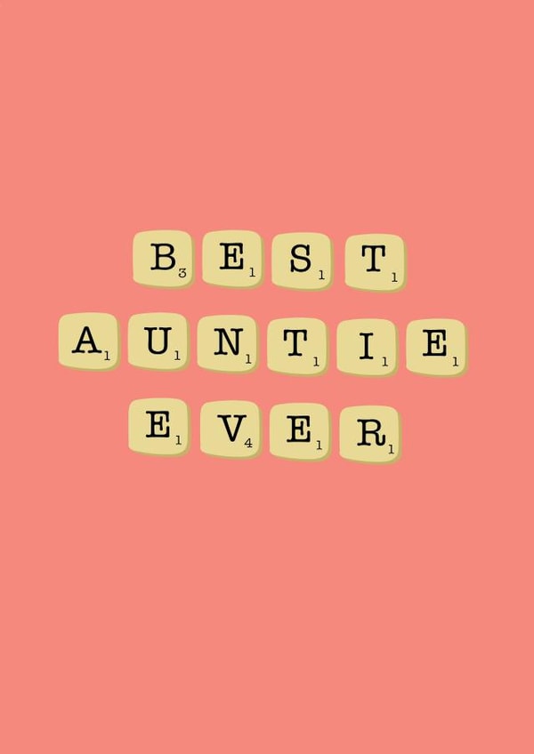Fun Birthday Card - For Auntie - Scrabble created by @Laura Lonsdale Designs