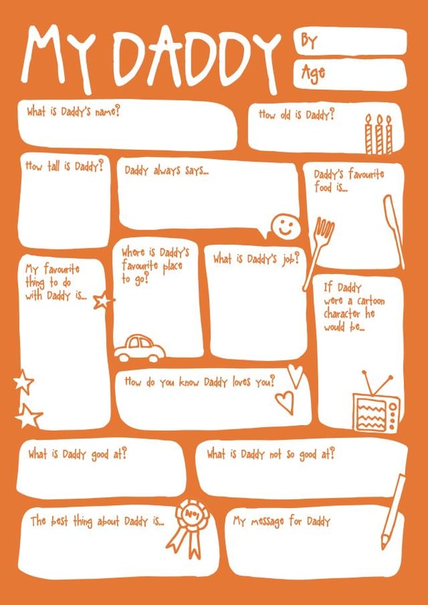 Cute Father's Day Card - My Daddy - Fill In The Blanks - Sentimental Keepsake created by Bow & Bell