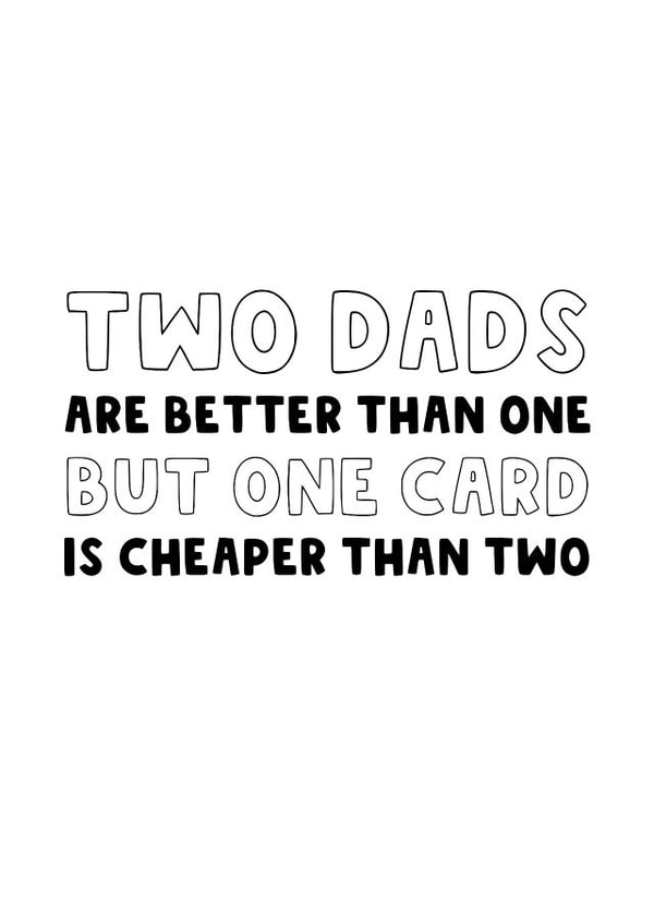 Cheeky Father's Day Card - Cheap Skate - Gay Dad's LBGTQ+ created by The Blunt Badger