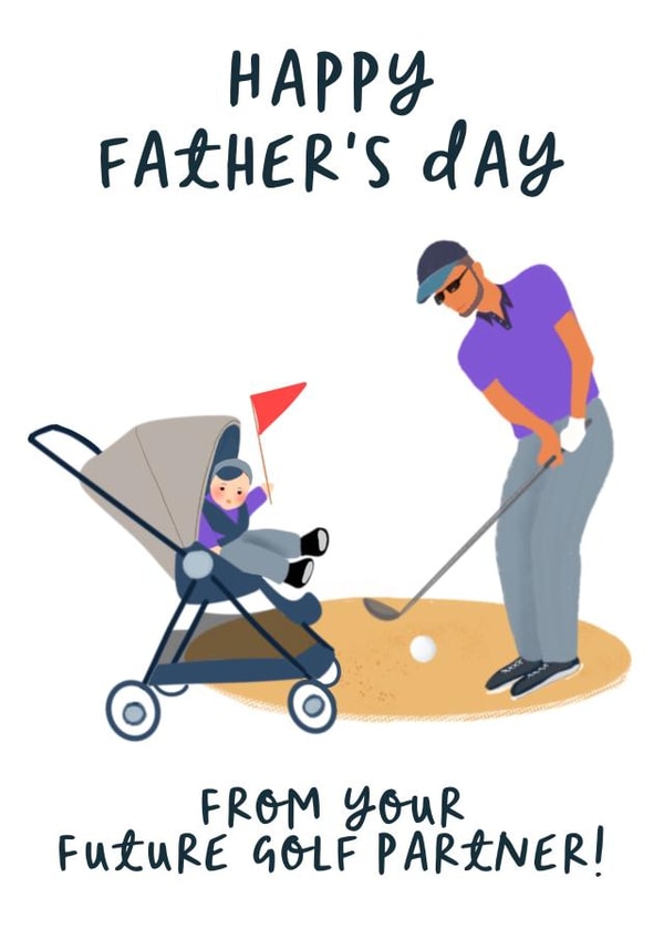 Funny Father’s Day Card - Future Golf Partner created by patternmuse