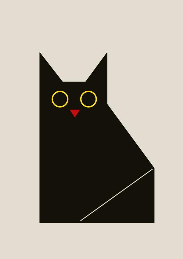 Cute Cat Card - Klaus The Mauhaus Cat created by Kennedi Sue Creative