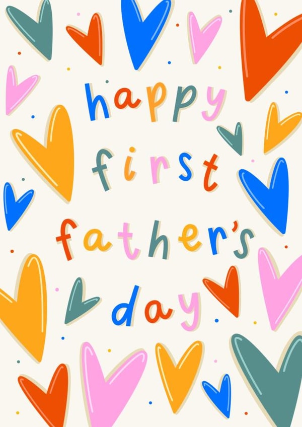 Classic Father’s Day Card - Daddy - First Father’s Day created by Muses & May
