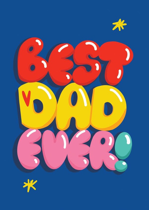 Classic Father's Day Card - Best Dad Ever created by NICHOLA COWDERY ILLUSTRATIONS 
