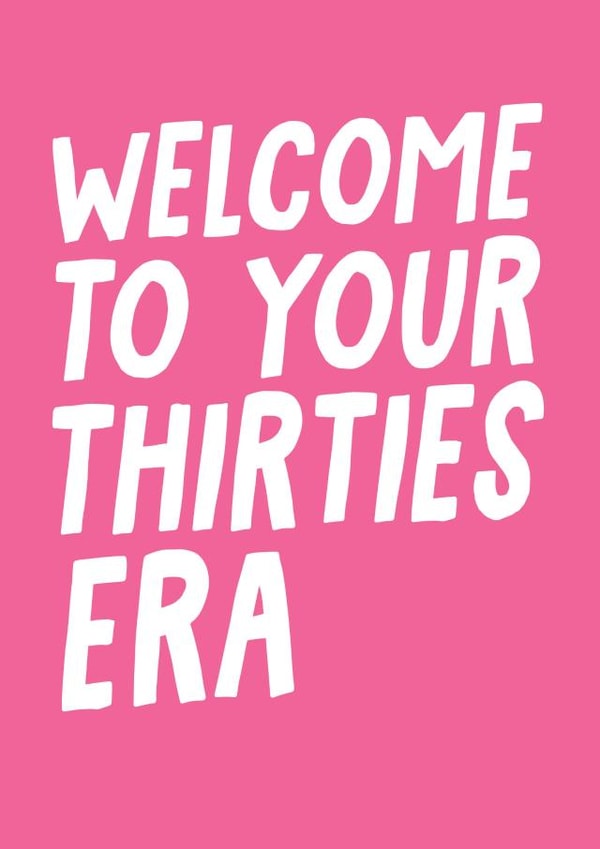 Funny Birthday Card - 30th - Welcome To Your Thirties Era created by Studio Doodles