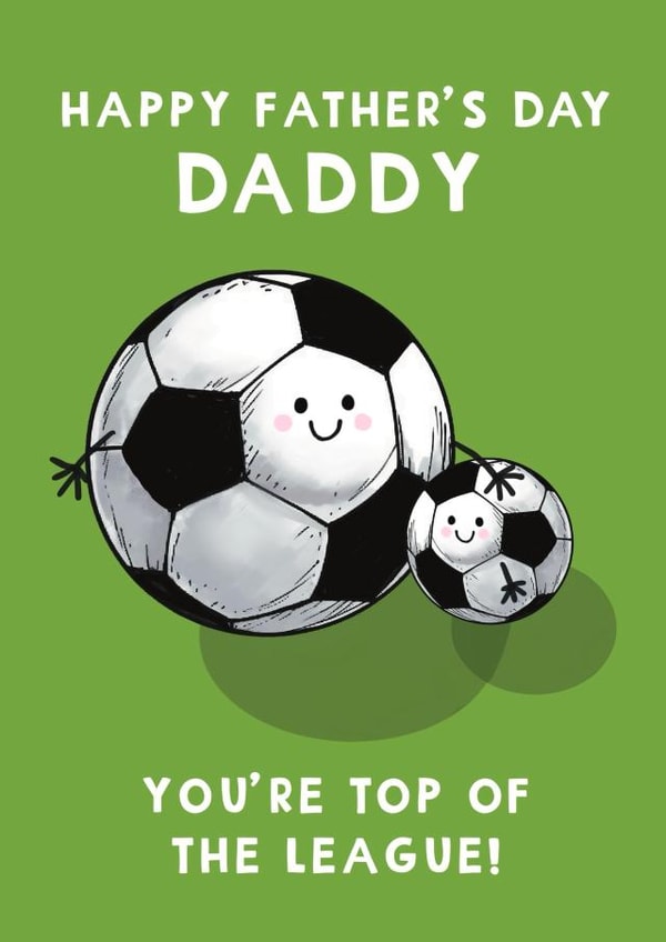 Cute Father’s Day Card - Football - Top Of The League created by Giddy Kipper