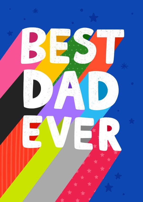 Classic Fathers Day Card - Best Dad Ever created by Blue Kiwi Design