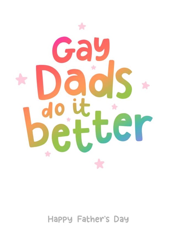 Fun Fathers Day Card - Gay Dads created by Blue Kiwi Design
