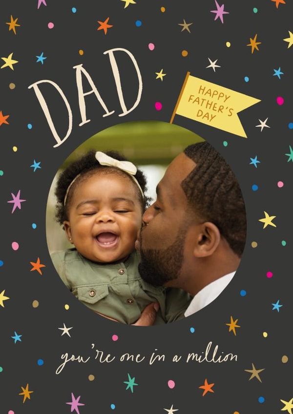 Cute Fathers Day Photo Card - One In A Million created by The Pattern Press