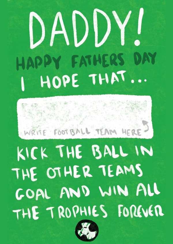 Football Fathers Day Card - Daddys Football Team created by Bishop, Please!