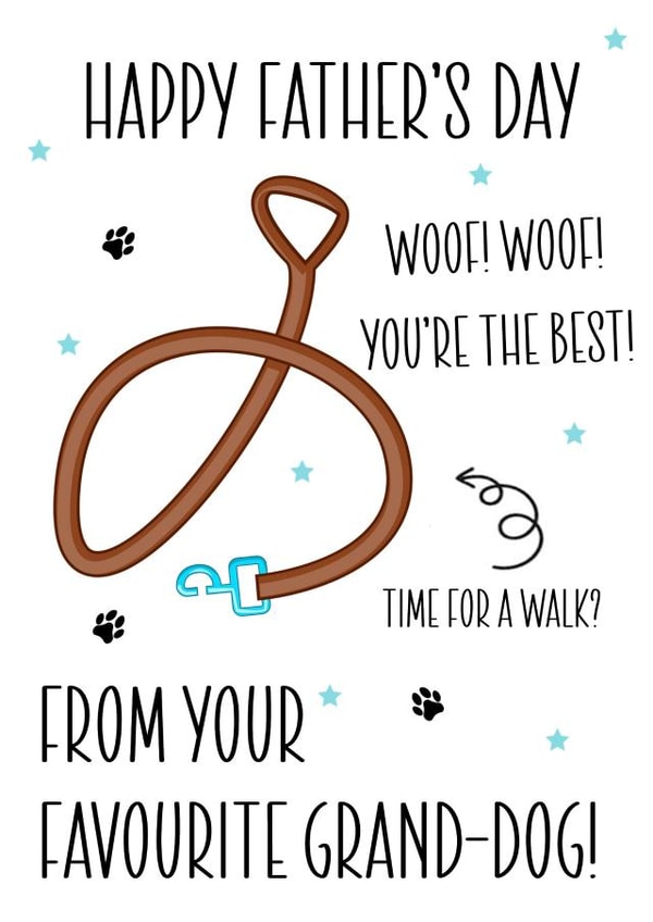 Cute Father's Day Card - For A Dog Grandad - From The Dog created by PMPrinted