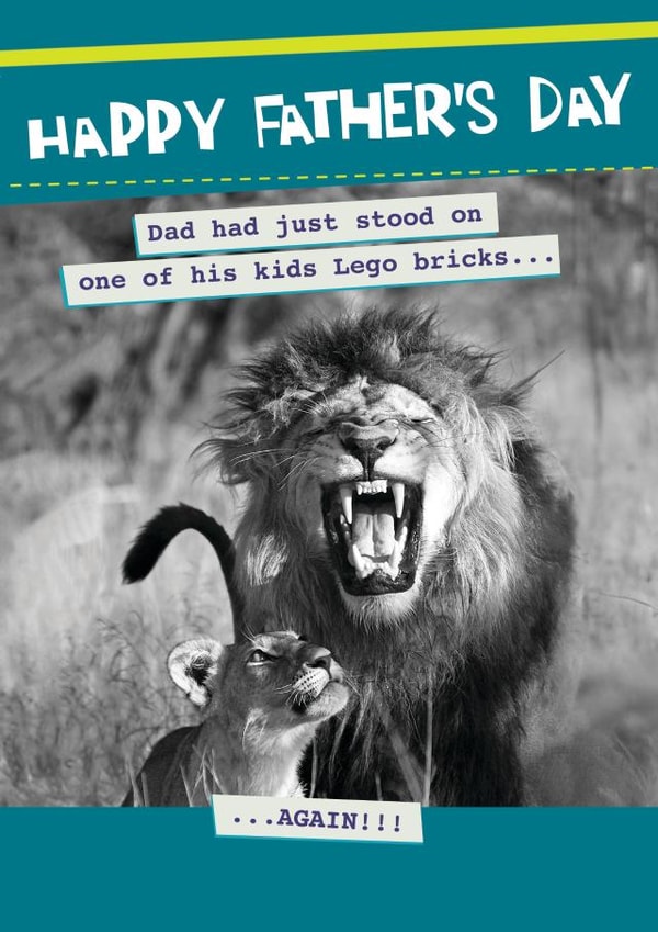 Funny Father's Day Card - Stood On The Kids Toys and Lego... Again! created by Quitting Hollywood
