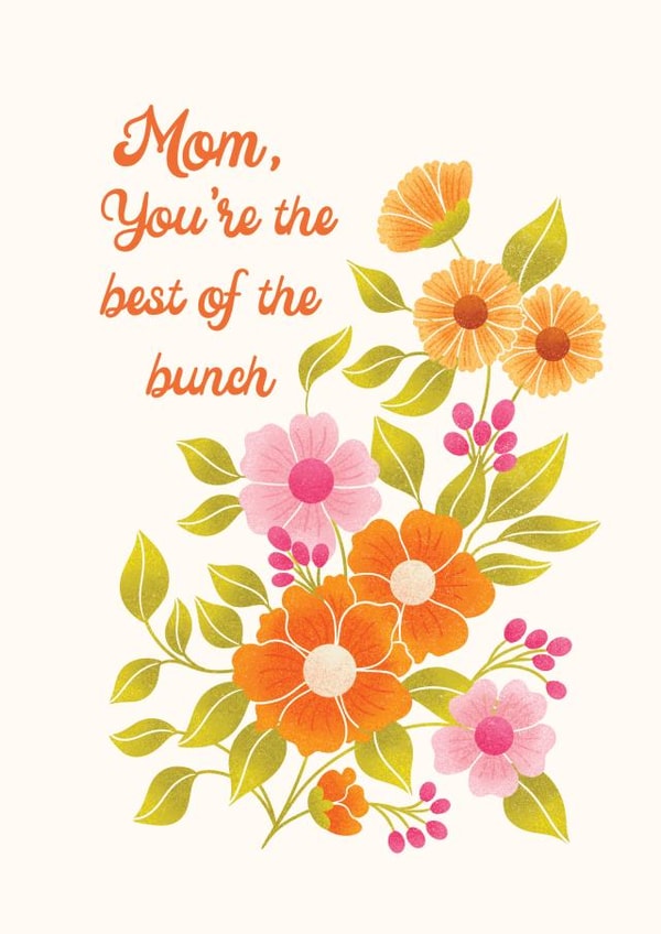 Beautiful Mother's Day Card for Mum - Bouquet - You're the Best of the Bunch created by Anthea Designs by Priyadarshini