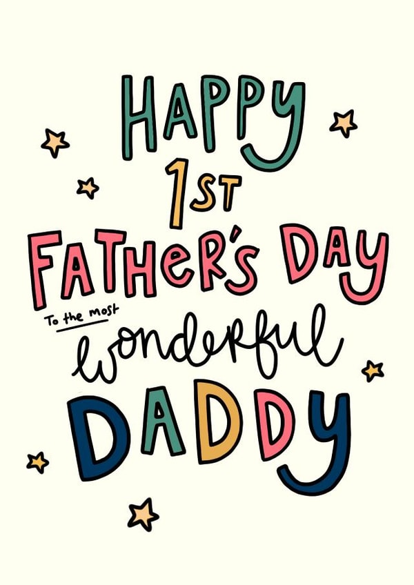 Cute First Father's Day Card For Daddy created by Oops a doodle