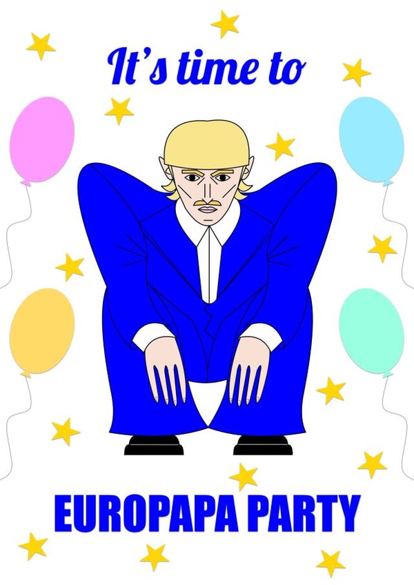 EUROPAPA PARTY - Fun Eurovision themed party card created by Anastazia